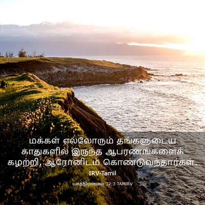 Picture 03 - யாத்திராகமம் 32:3 TAMIRV - மக்கள் எல்லோரும் - Bible Verse Picture