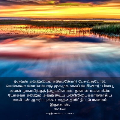 Picture 03 - யாத்திராகமம் 33:11 TAMIRV - ஒருவன் தன்னுடைய - Bible Verse Picture