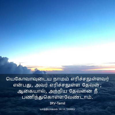Picture 03 - யாத்திராகமம் 34:14 TAMIRV - யெகோவாவுடைய நாமம் - Bible Verse Picture