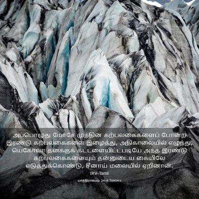 Picture 03 - யாத்திராகமம் 34:4 TAMIRV - அப்பொழுது மோசே - Bible Verse Picture