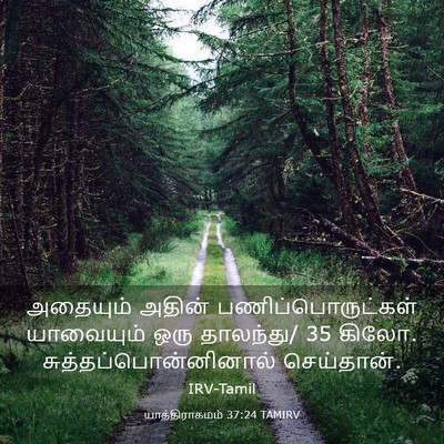 Picture 03 - யாத்திராகமம் 37:24 TAMIRV - அதையும் அதின் - Bible Verse Picture