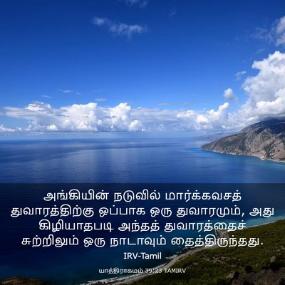 Picture 03 - யாத்திராகமம் 39:23 TAMIRV - அங்கியின் நடுவில் - Bible Verse Picture