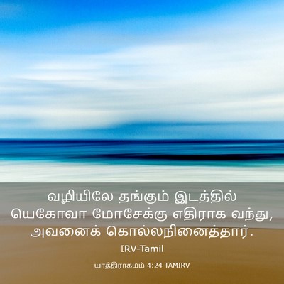 Picture 03 - யாத்திராகமம் 4:24 TAMIRV - வழியிலே தங்கும் - Bible Verse Picture