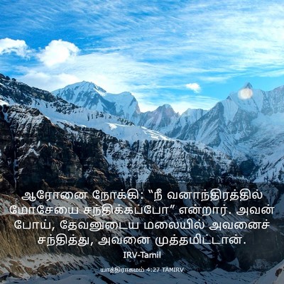 Picture 03 - யாத்திராகமம் 4:27 TAMIRV - ஆரோனை நோக்கி: “நீ - Bible Verse Picture