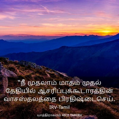 Picture 03 - யாத்திராகமம் 40:2 TAMIRV - “நீ முதலாம் மாதம் - Bible Verse Picture