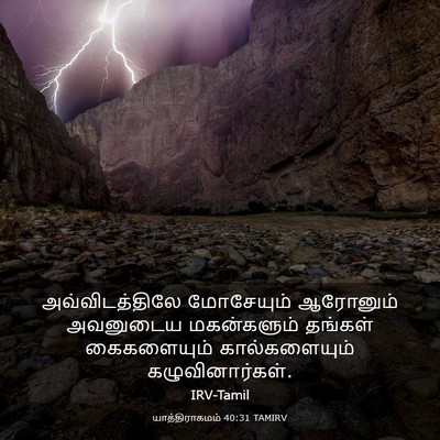 Picture 03 - யாத்திராகமம் 40:31 TAMIRV - அவ்விடத்திலே - Bible Verse Picture