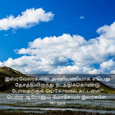 Picture 03 - யாத்திராகமம் 6:26 TAMIRV - இஸ்ரவேலர்களை - Bible Verse Picture