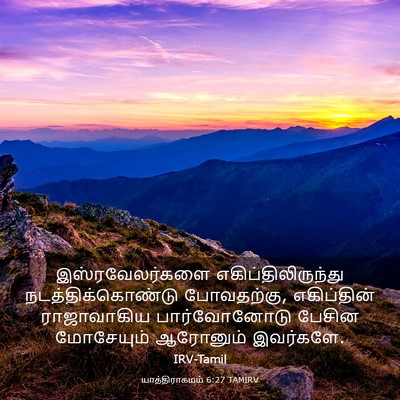 Picture 03 - யாத்திராகமம் 6:27 TAMIRV - இஸ்ரவேலர்களை - Bible Verse Picture