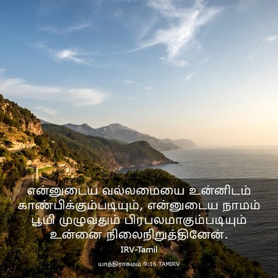 Picture 03 - யாத்திராகமம் 9:16 TAMIRV - என்னுடைய வல்லமையை - Bible Verse Picture