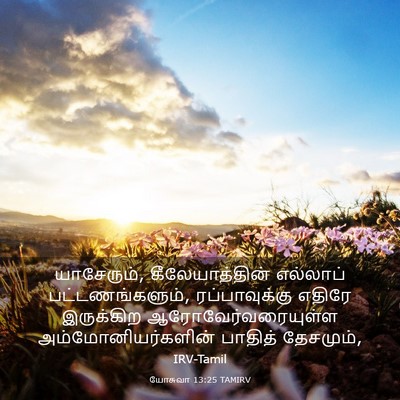 Picture 03 - யோசுவா 13:25 TAMIRV - யாசேரும், - Bible Verse Picture