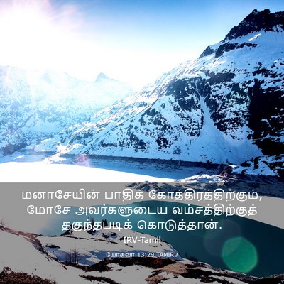 Picture 03 - யோசுவா 13:29 TAMIRV - மனாசேயின் பாதிக் - Bible Verse Picture