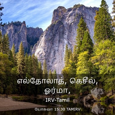 Picture 03 - யோசுவா 15:30 TAMIRV - எல்தோலாத், கெசீல், - Bible Verse Picture