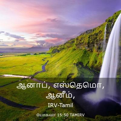 Picture 03 - யோசுவா 15:50 TAMIRV - ஆனாப், எஸ்தெமொ, - Bible Verse Picture