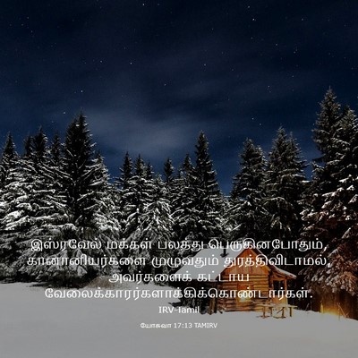 Picture 03 - யோசுவா 17:13 TAMIRV - இஸ்ரவேல் மக்கள் - Bible Verse Picture
