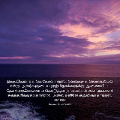 Picture 03 - யோசுவா 21:43 TAMIRV - இந்தவிதமாகக் - Bible Verse Picture
