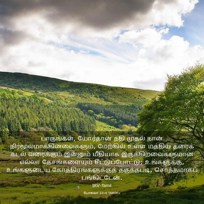 Picture 03 - யோசுவா 23:4 TAMIRV - பாருங்கள், - Bible Verse Picture
