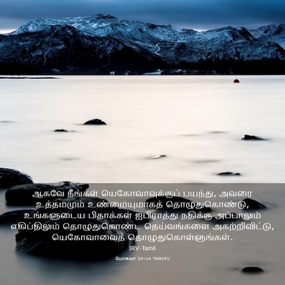 Picture 03 - யோசுவா 24:14 TAMIRV - ஆகவே நீங்கள் - Bible Verse Picture