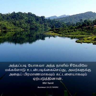 Picture 03 - யோசுவா 24:25 TAMIRV - அந்தப்படி யோசுவா - Bible Verse Picture