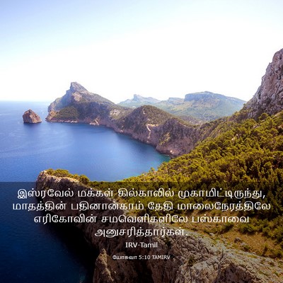 Picture 03 - யோசுவா 5:10 TAMIRV - இஸ்ரவேல் மக்கள் - Bible Verse Picture