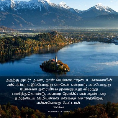 Picture 03 - யோசுவா 5:14 TAMIRV - அதற்கு அவர்: அல்ல, - Bible Verse Picture