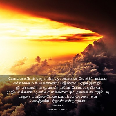 Picture 03 - யோசுவா 7:3 TAMIRV - யோசுவாவிடம் - Bible Verse Picture
