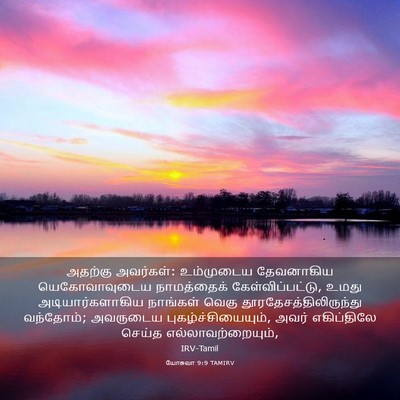 Picture 03 - யோசுவா 9:9 TAMIRV - அதற்கு அவர்கள்: - Bible Verse Picture