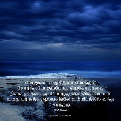 Picture 03 - யோனா 2:7 TAMIRV - என்னுடைய ஆத்துமா - Bible Verse Picture