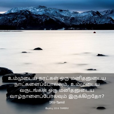 Picture 03 - யோபு 10:6 TAMIRV - உம்முடைய நாட்கள் - Bible Verse Picture