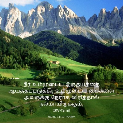 Picture 03 - யோபு 11:13 TAMIRV - நீர் உம்முடைய - Bible Verse Picture