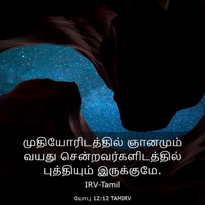 Picture 03 - யோபு 12:12 TAMIRV - முதியோரிடத்தில் - Bible Verse Picture
