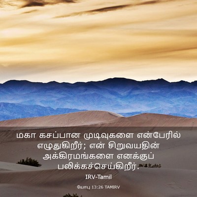 Picture 03 - யோபு 13:26 TAMIRV - மகா கசப்பான - Bible Verse Picture