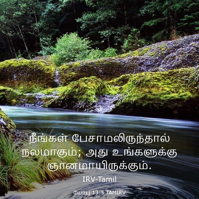 Picture 03 - யோபு 13:5 TAMIRV - நீங்கள் - Bible Verse Picture