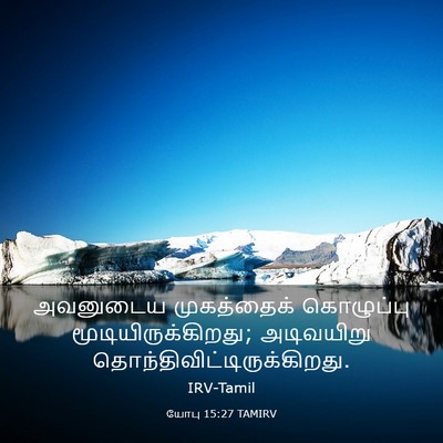 Picture 03 - யோபு 15:27 TAMIRV - அவனுடைய முகத்தைக் - Bible Verse Picture