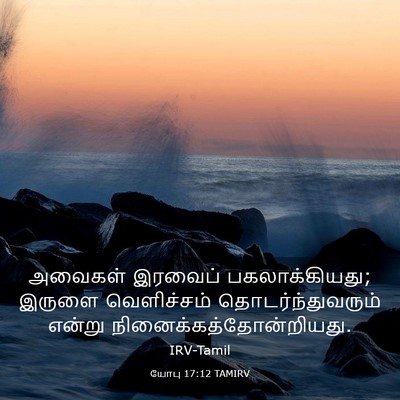Picture 03 - யோபு 17:12 TAMIRV - அவைகள் இரவைப் - Bible Verse Picture