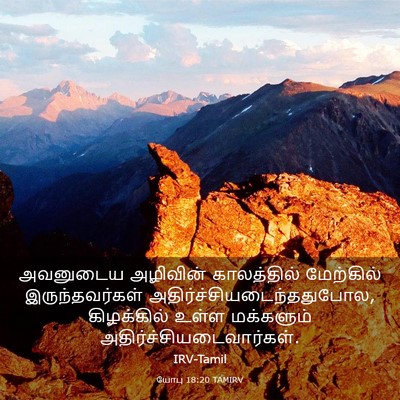 Picture 03 - யோபு 18:20 TAMIRV - அவனுடைய அழிவின் - Bible Verse Picture