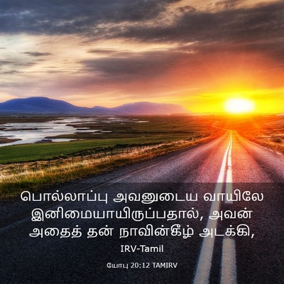 Picture 03 - யோபு 20:12 TAMIRV - பொல்லாப்பு - Bible Verse Picture