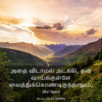 Picture 03 - யோபு 20:13 TAMIRV - அதை விடாமல் - Bible Verse Picture