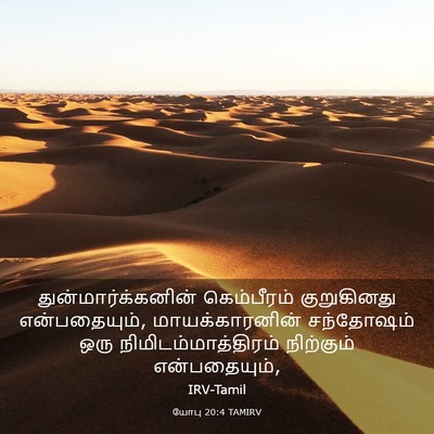 Picture 03 - யோபு 20:4 TAMIRV - துன்மார்க்கனின் - Bible Verse Picture