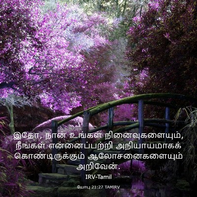 Picture 03 - யோபு 21:27 TAMIRV - இதோ, நான் உங்கள் - Bible Verse Picture