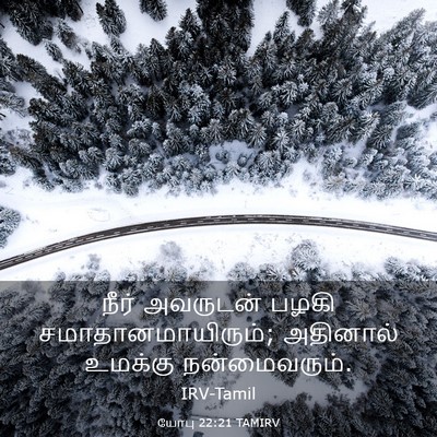 Picture 03 - யோபு 22:21 TAMIRV - நீர் அவருடன் பழகி - Bible Verse Picture