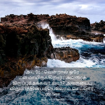 Picture 03 - யோபு 23:13 TAMIRV - அவரோவென்றால் ஒரே - Bible Verse Picture