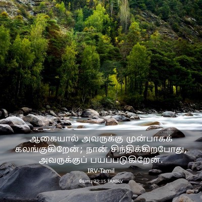Picture 03 - யோபு 23:15 TAMIRV - ஆகையால் அவருக்கு - Bible Verse Picture