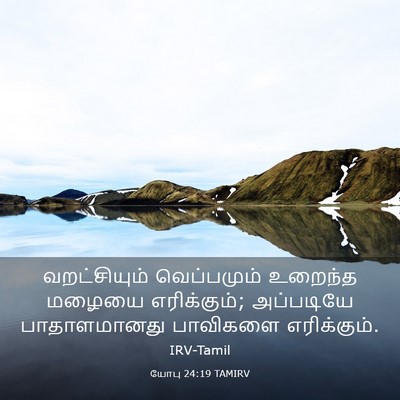 Picture 03 - யோபு 24:19 TAMIRV - வறட்சியும் - Bible Verse Picture