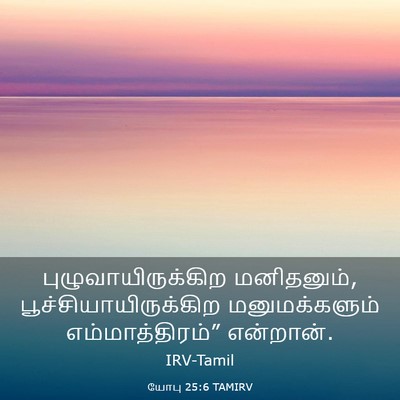 Picture 03 - யோபு 25:6 TAMIRV - புழுவாயிருக்கிற - Bible Verse Picture