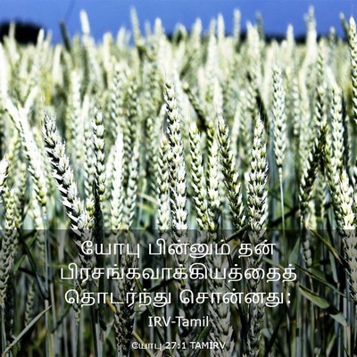 Picture 03 - யோபு 27:1 TAMIRV - யோபு பின்னும் தன் - Bible Verse Picture