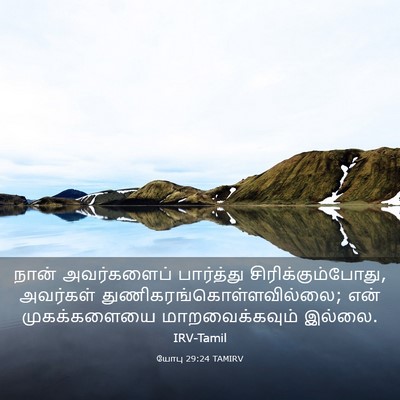 Picture 03 - யோபு 29:24 TAMIRV - நான் அவர்களைப் - Bible Verse Picture