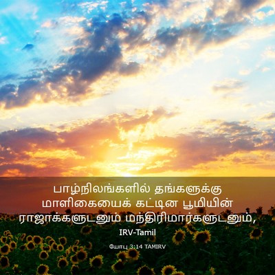 Picture 03 - யோபு 3:14 TAMIRV - பாழ்நிலங்களில் - Bible Verse Picture