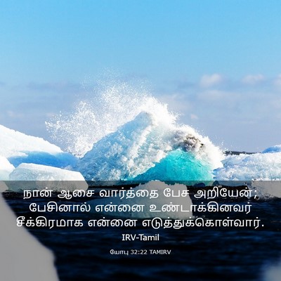 Picture 03 - யோபு 32:22 TAMIRV - நான் ஆசை வார்த்தை - Bible Verse Picture