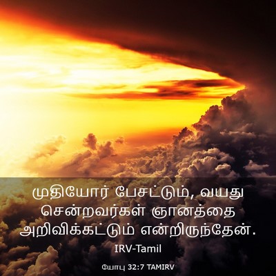 Picture 03 - யோபு 32:7 TAMIRV - முதியோர் - Bible Verse Picture