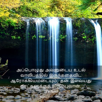 Picture 03 - யோபு 33:25 TAMIRV - அப்பொழுது அவனுடைய - Bible Verse Picture